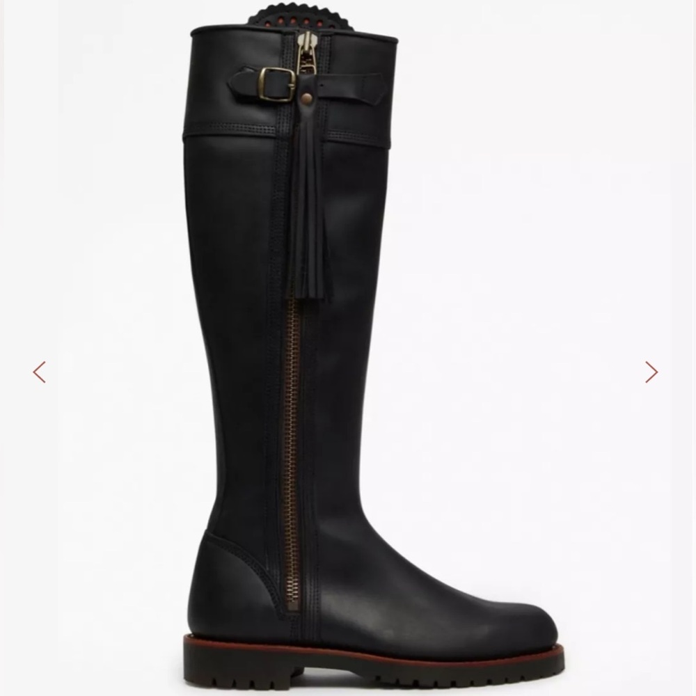 Penelope Chilvers Long Tassel Standard Boots, Black, Size 38 = US Size 7.5